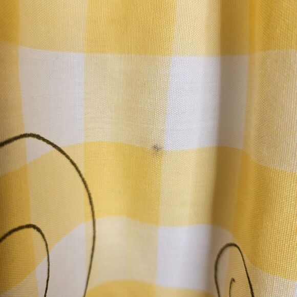 Vtg MISS SHAHEEN Butter Yellow Maxi Skirt Womens 14 Hippie 70s Boho Retro Floral - Picture 7 of 9